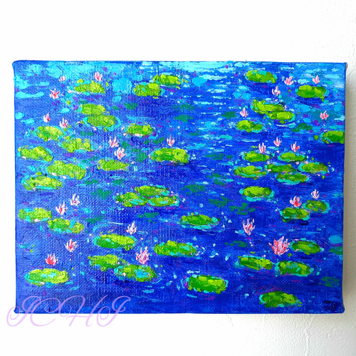油絵 睡蓮の池 絵画 ICHI 通販 14817494｜Creema(クリーマ)