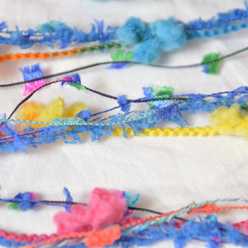 引き揃えリボン　A【同梱のみ】 引き揃え糸 もこもこBlue nijiyarn リボン・テープ nijiyarn 通販