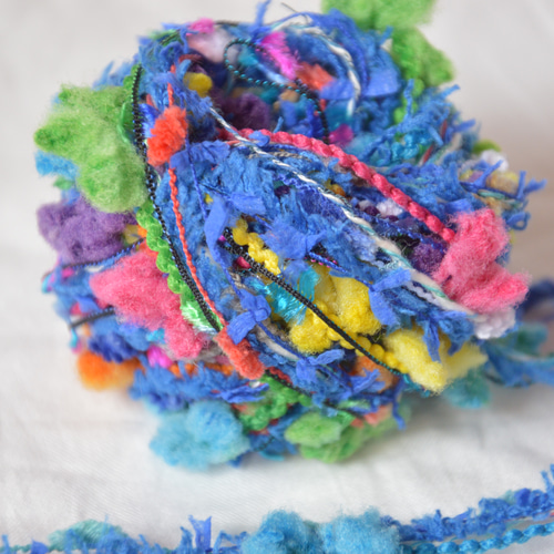 引き揃えリボン　A【同梱のみ】 引き揃え糸 もこもこBlue nijiyarn リボン・テープ nijiyarn 通販