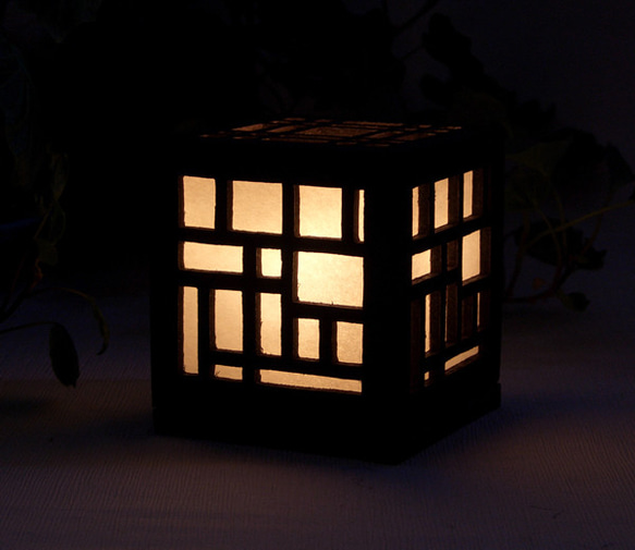 ☆和の風情を活かしたミニ行燈ランプ☆（WA-S) 1枚目の画像