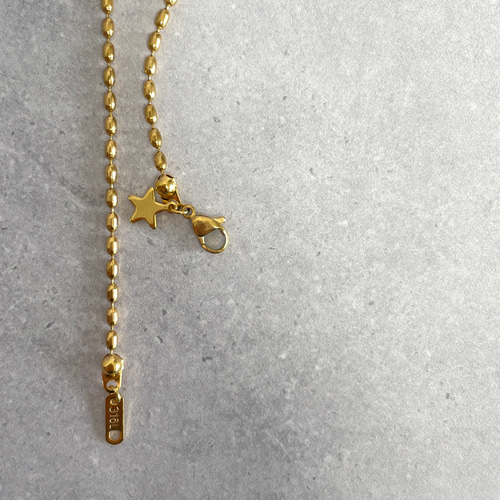 サージカルステンレス | ライスボールチェーンネックレス