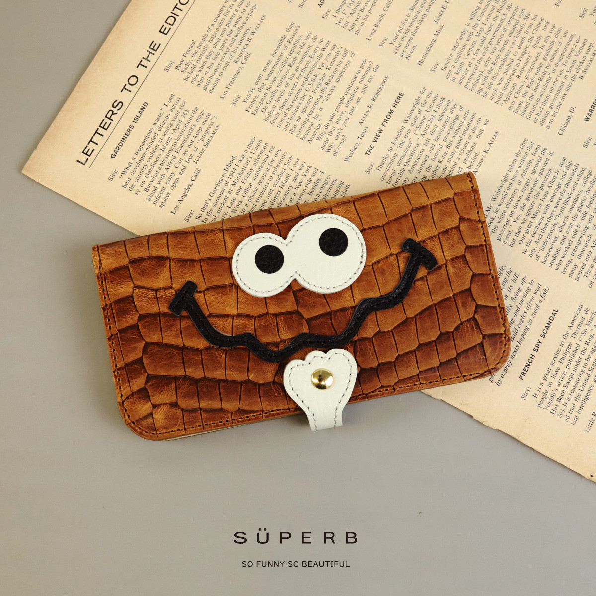 【カットクロコ/キョロメスマホケース/全3色】思わず誰かに見せたくなる/キョロメスマホケース【全機種対応】