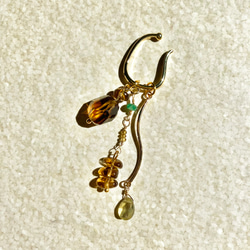 4wey Brown Natural Stone Ear Cuff Taurus Emerald Earth 顏色 黃色 綠色 第13張的照片