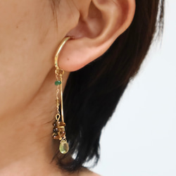 4wey Brown Natural Stone Ear Cuff Taurus Emerald Earth 顏色 黃色 綠色 第11張的照片