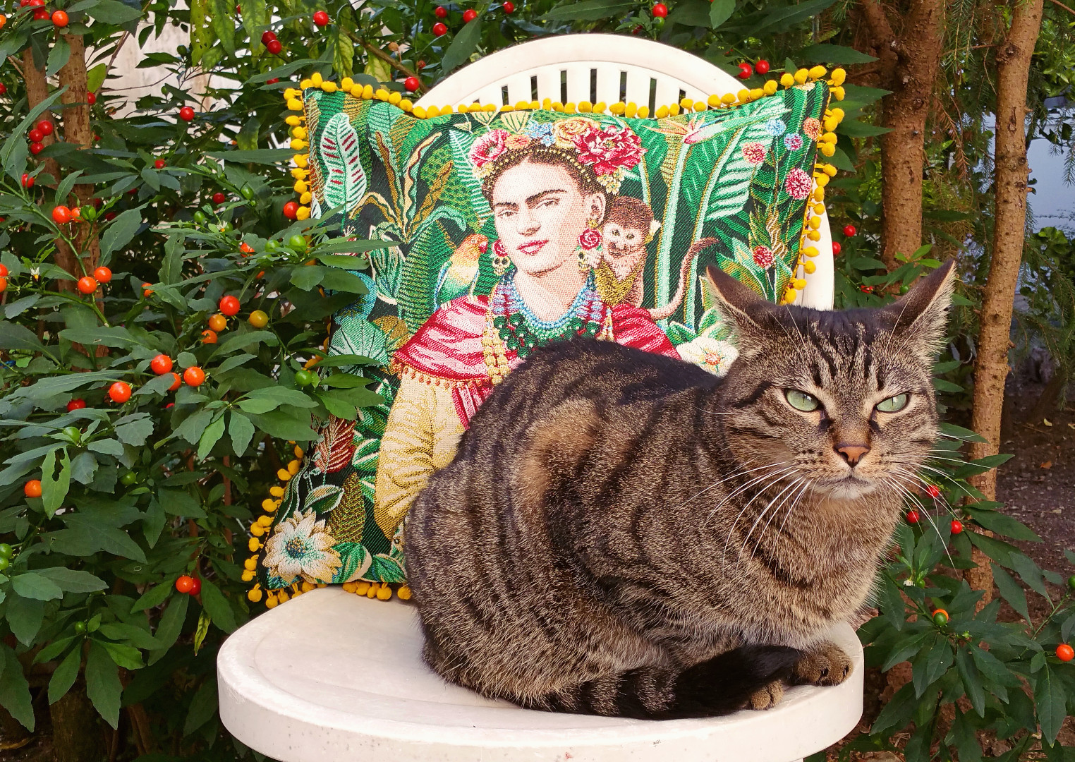 Frida Kahlo クッションカバー "Green Garden"　 made in France フランス製