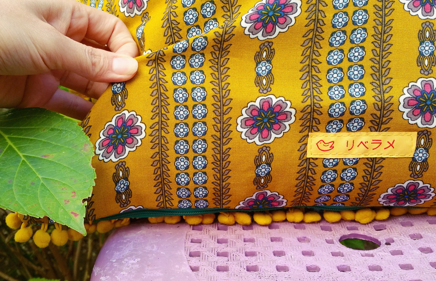 Frida Kahlo クッションカバー "Green Garden"　 made in France フランス製