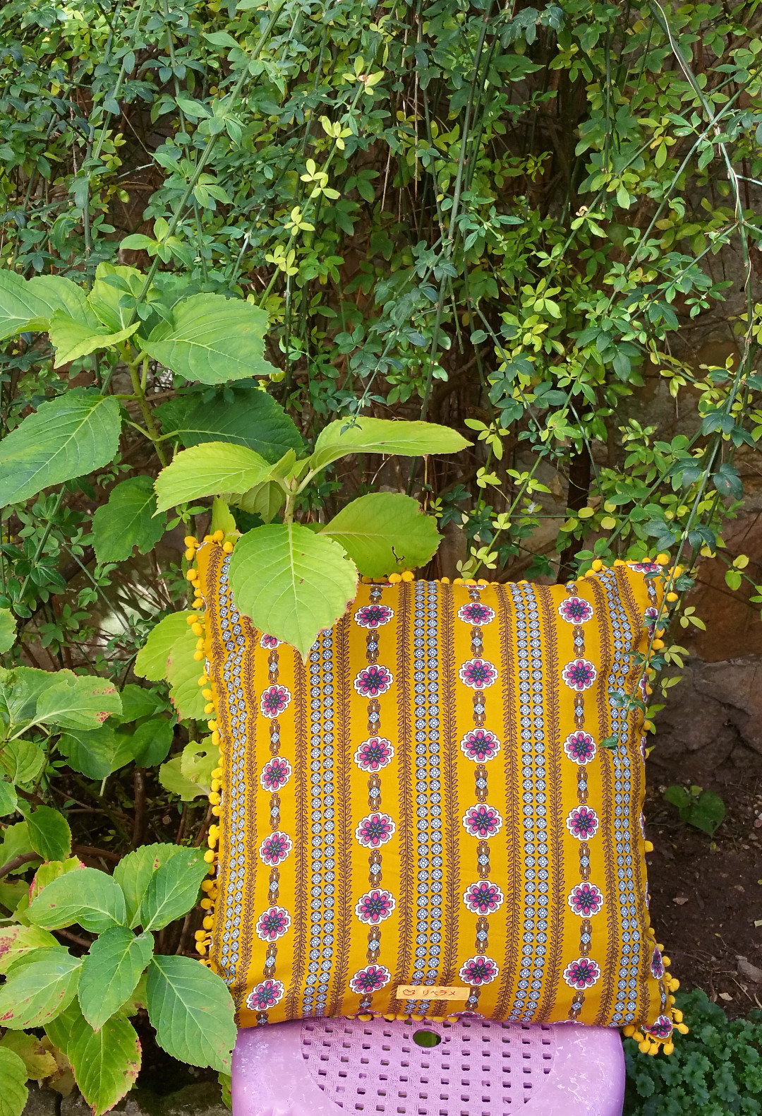 Frida Kahlo クッションカバー "Green Garden"　 made in France フランス製