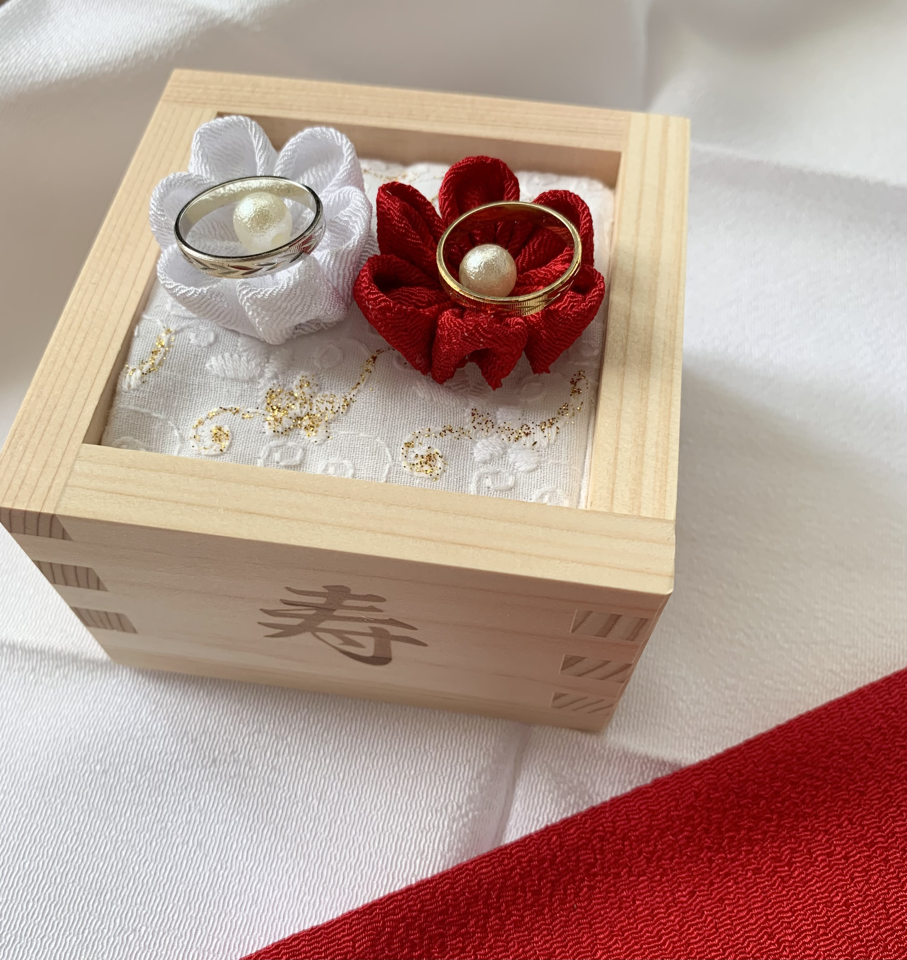 寿枡リングピロー 和装  お花 4,740円