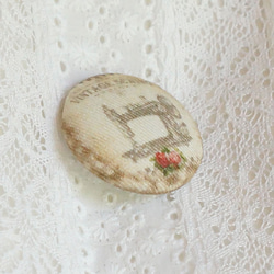 フランスのビンテージ風くるみボタン (1個) 5枚目の画像