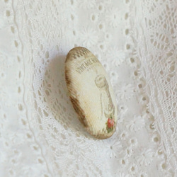 フランスのビンテージ風くるみボタン (1個) 5枚目の画像