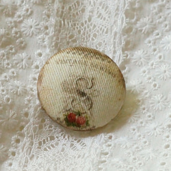 フランスのビンテージ風くるみボタン (1個) 4枚目の画像