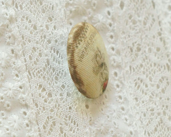 フランスのビンテージ風くるみボタン (1個) 6枚目の画像