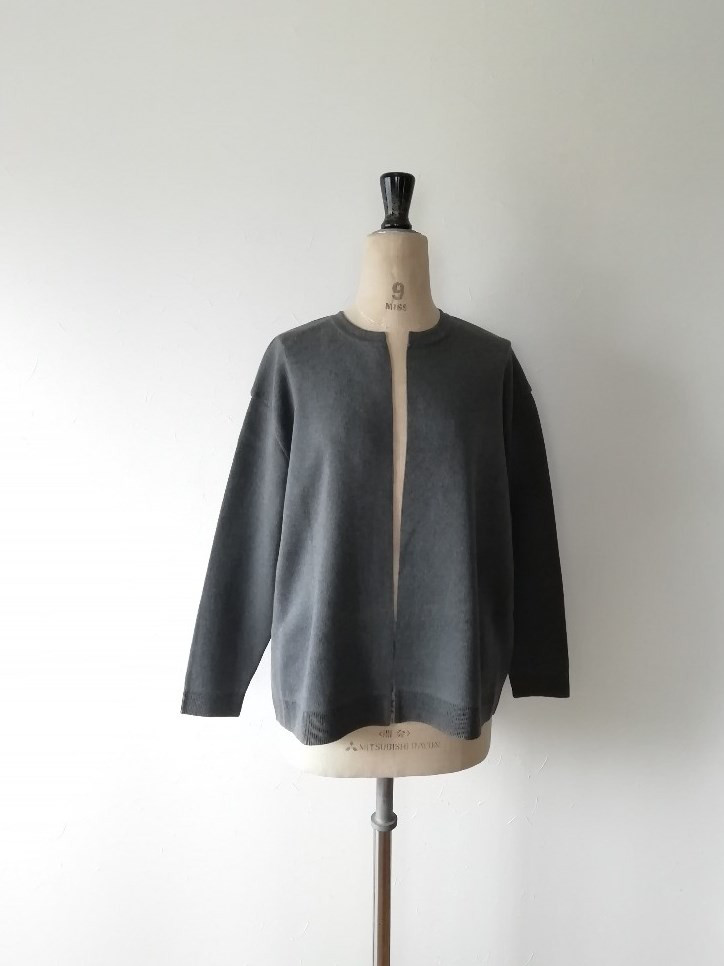 【再再再…販♡】家庭で洗えるコットンジャケット（オーガニックコットン）　チャコールグレー