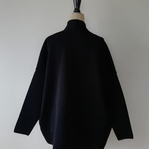 わけあり】コットン100％ ミドル丈コクーンコート ブラック コート