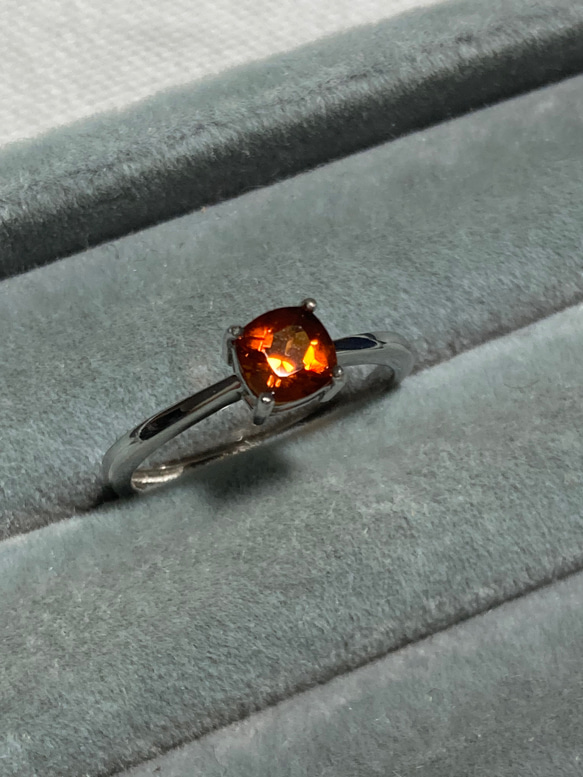 11月誕生石　マディラシトリン　黄水晶　ロジウムコーティングシルバー925 フリーサイズリング　調整可能　指輪　宝石質 1枚目の画像