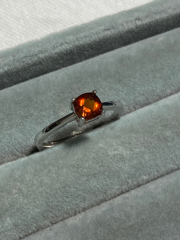 11月誕生石　マディラシトリン　黄水晶　ロジウムコーティングシルバー925 フリーサイズリング　調整可能　指輪　宝石質 2枚目の画像
