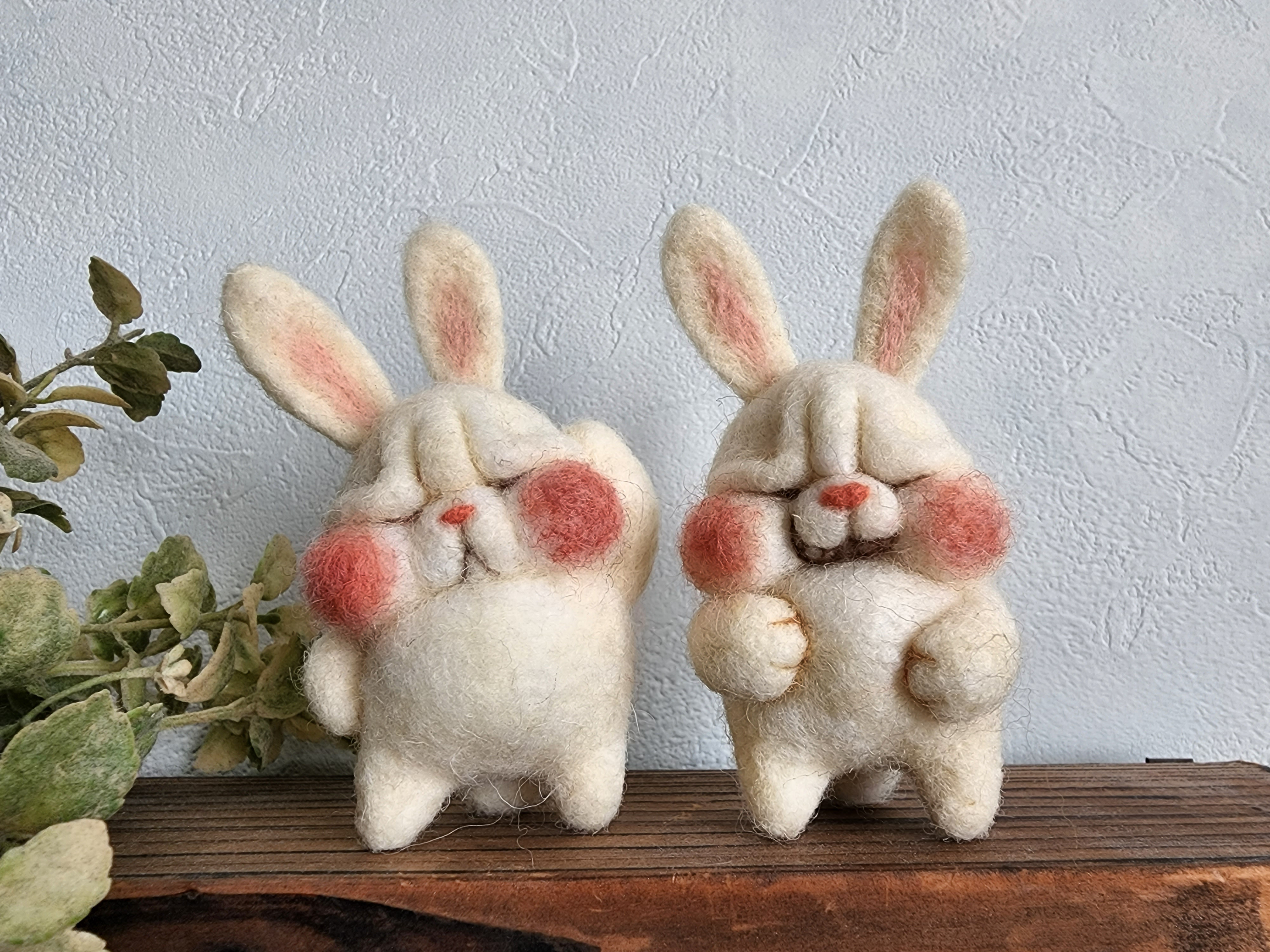 うさぎ様 qq885219様オーダー》ラジオ体操してるうさぎさん、クククっと