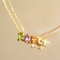 - Autumn - Peridot & Citrine &Amethyst Earrings/Pierce 8枚目の画像