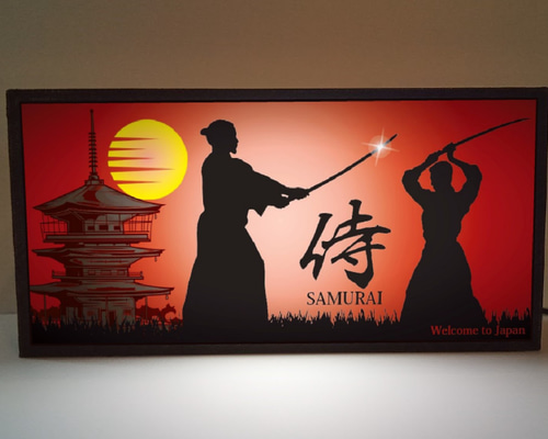 侍 武士 忍者 日本 お土産 プレゼント ランプ 看板 置物 雑貨 ライトBOX ca9944d0d4d6adae237f6ea98d2c0a