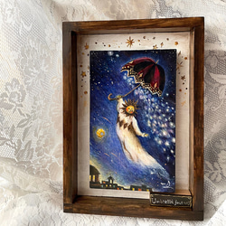 2匹の龍が舞うアクリル画【原画】kizuna 〜想い〜 絵画 棉月 水香子