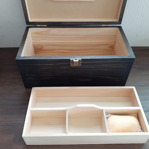 ソーイングボックス・大・黒 「2025.9.27」持ち手金具変更 その他