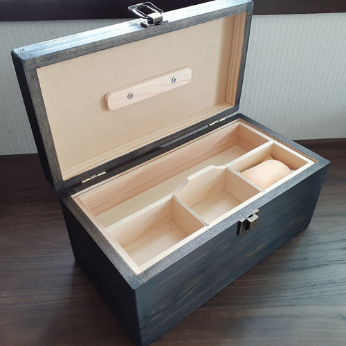 ソーイングボックス・大・黒 「2025.9.27」持ち手金具変更 その他