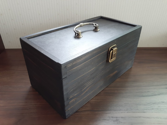 ソーイングボックス・大・黒 「2025.9.27」持ち手金具変更 その他