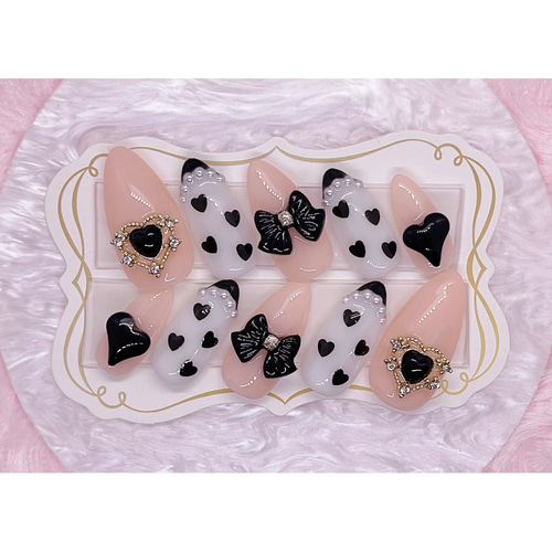 サイズオーダーネイル No.12 地雷系 量産系 ゆめかわ系 綺麗系 【公式