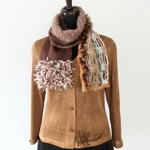 フェイクムートンのマフラー スヌード shi-ma 通販｜Creema(クリーマ)