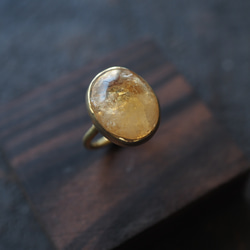 citrine brass ring 3枚目の画像