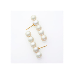 Cinq Line Pearl pierce (white) 2枚目の画像