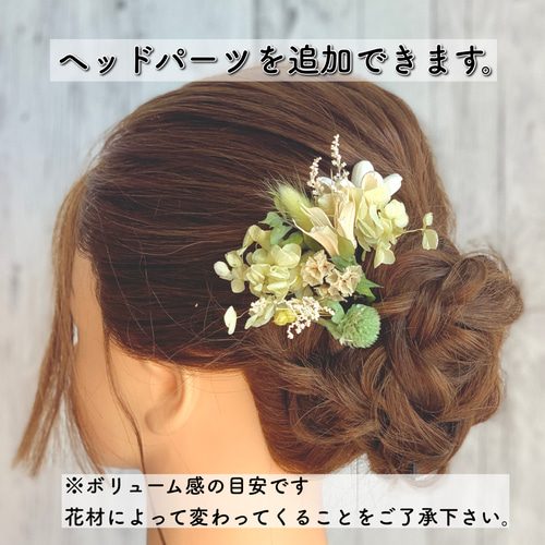 オレンジのポニーフック(ミニ)　#押しフルーツ　#ドライフラワー ビッグダブルリボン オレンジ オーバルパールセンターパーツ付き