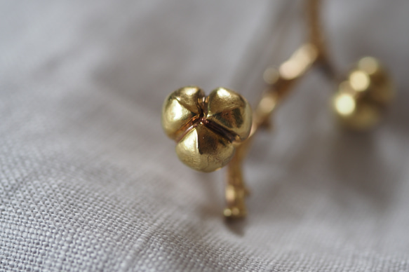 brass（真鍮）ナンキンハゼのブローチ 3枚目の画像