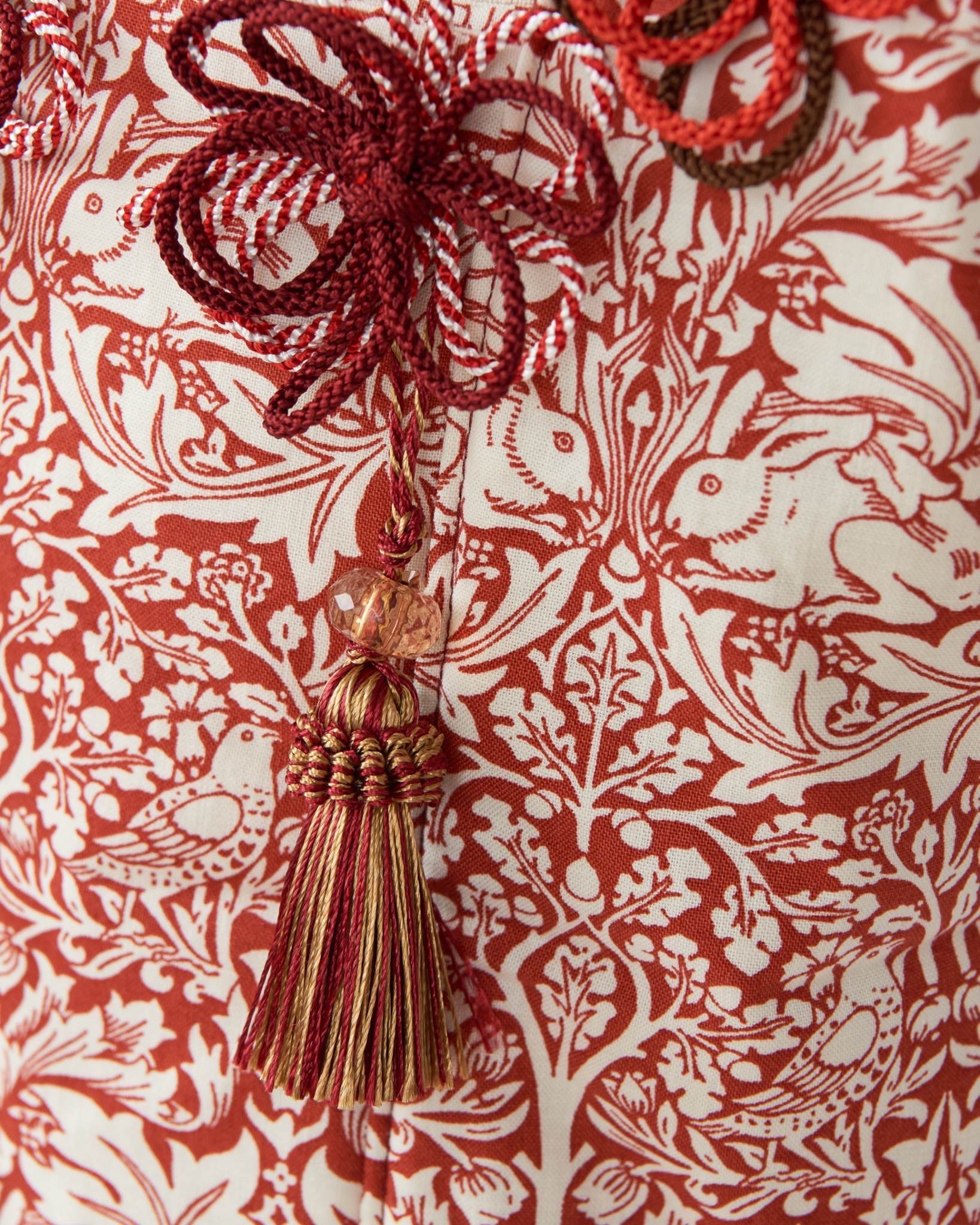 ウィリアムモリス　被布　赤