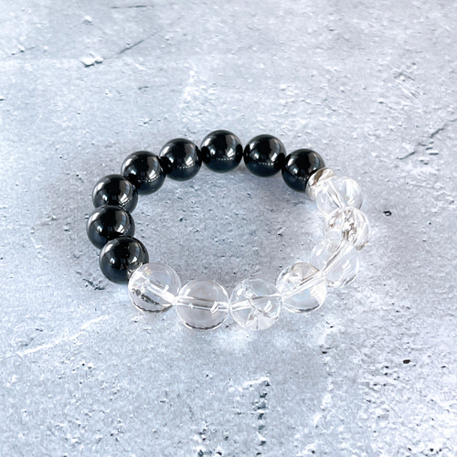 受注製作】モリオン12mmアイリスクォーツブレスレット✧天然石