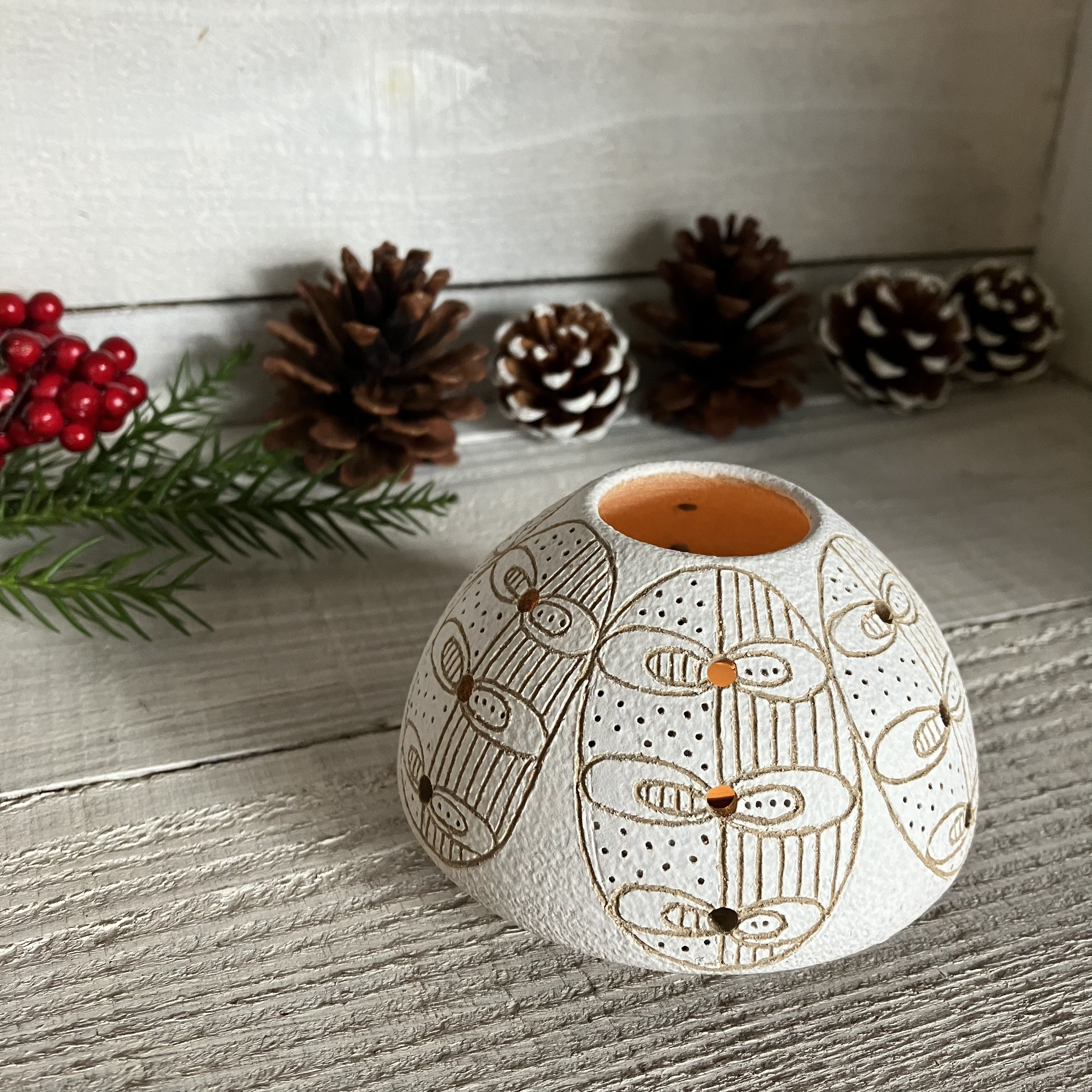 * キャンドル vintage candle 小さな陶器製 ❀