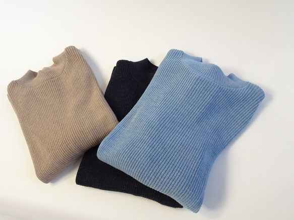&lt;秋冬內袋福袋&gt; 超值優惠2件 日本製瓶頸羅紋針織套頭衫 第6張的照片