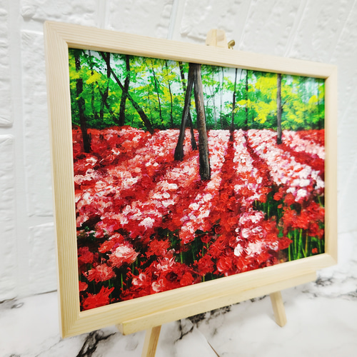 油絵 絵画 【曼珠沙華まつり】 絵画 HR 通販 14821016｜Creema(クリーマ)