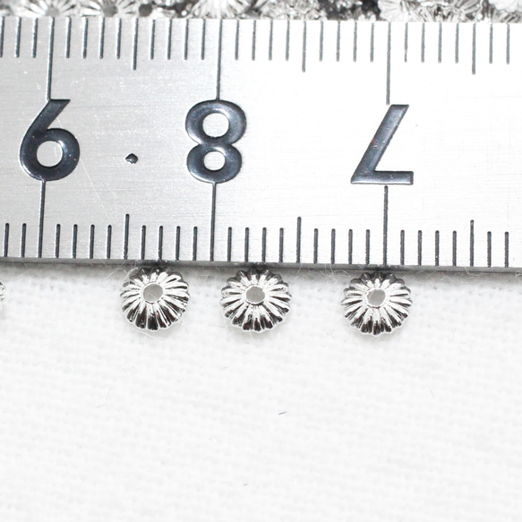 約40個《MP-022》小さい浅めな4.2mmキャップ（銀色） 4枚目の画像
