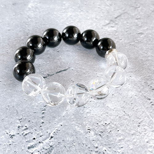 受注製作】モリオン14mmアイリスクォーツブレスレット✧天然石