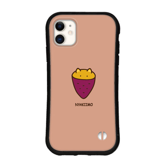 猫 焼き芋 スマホケース カバー iPhone15 14 pro 13 mini iface型 グリップケース 送料無料 9枚目の画像