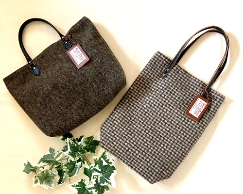 半額【ハリスツイード】プチトートバッグ　ハンドバッグ ハリスツイード トートバッグ Mサイズ Harris Tweed / ハリスツイード