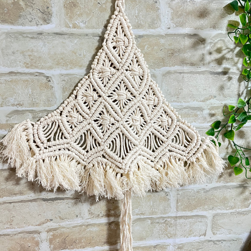 マクラメ クリスマス ツリー ふわふわフリンジ No.3 その他インテリア  