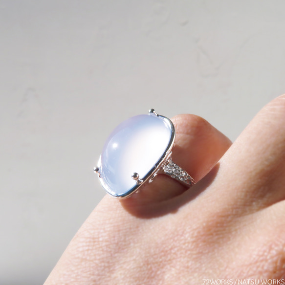 ラベンダーカルセドニー リング / Lavender Chalcedony Ring 5枚目の画像