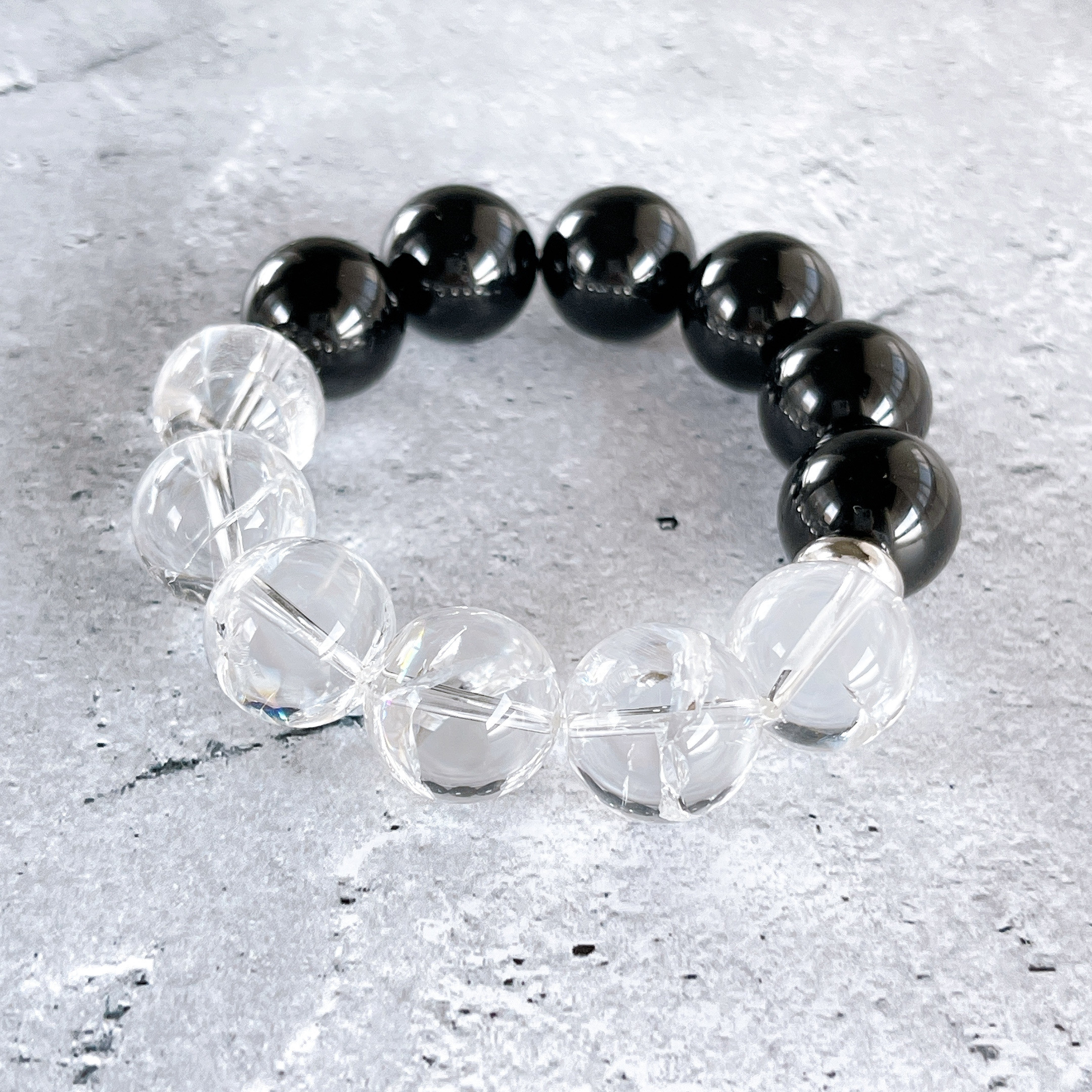 【受注製作】モリオン16mmアイリスクォーツブレスレット✧天然石・ジュエリー・お守り