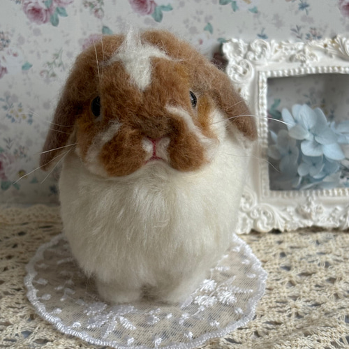 羊毛フェルトうさぎ☆受注制作✻*˸ꕤ*˸*⋆うちのこうさぎ(Ssize
