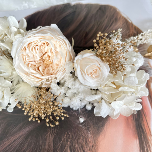 髪飾り】ドライフラワーヘアパーツ20本セット ヘッドドレス