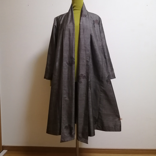 SOLD 着物リメイク コートワンピース 大島紬 ワンピース さらあお 通販