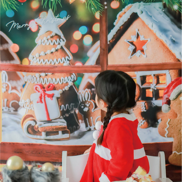 クッキータウンマット  クリスマスタペストリーに♪簡単おうちスタジオ 9枚目の画像