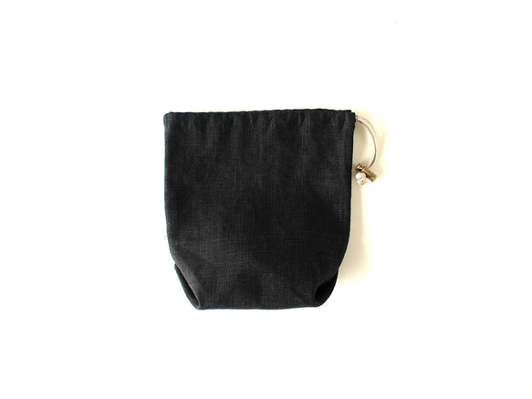 Kinchaku Daily スープジャー用 リネンキャンバス ブラック [ スープジャー クッカー キャニスター 袋] 5枚目の画像